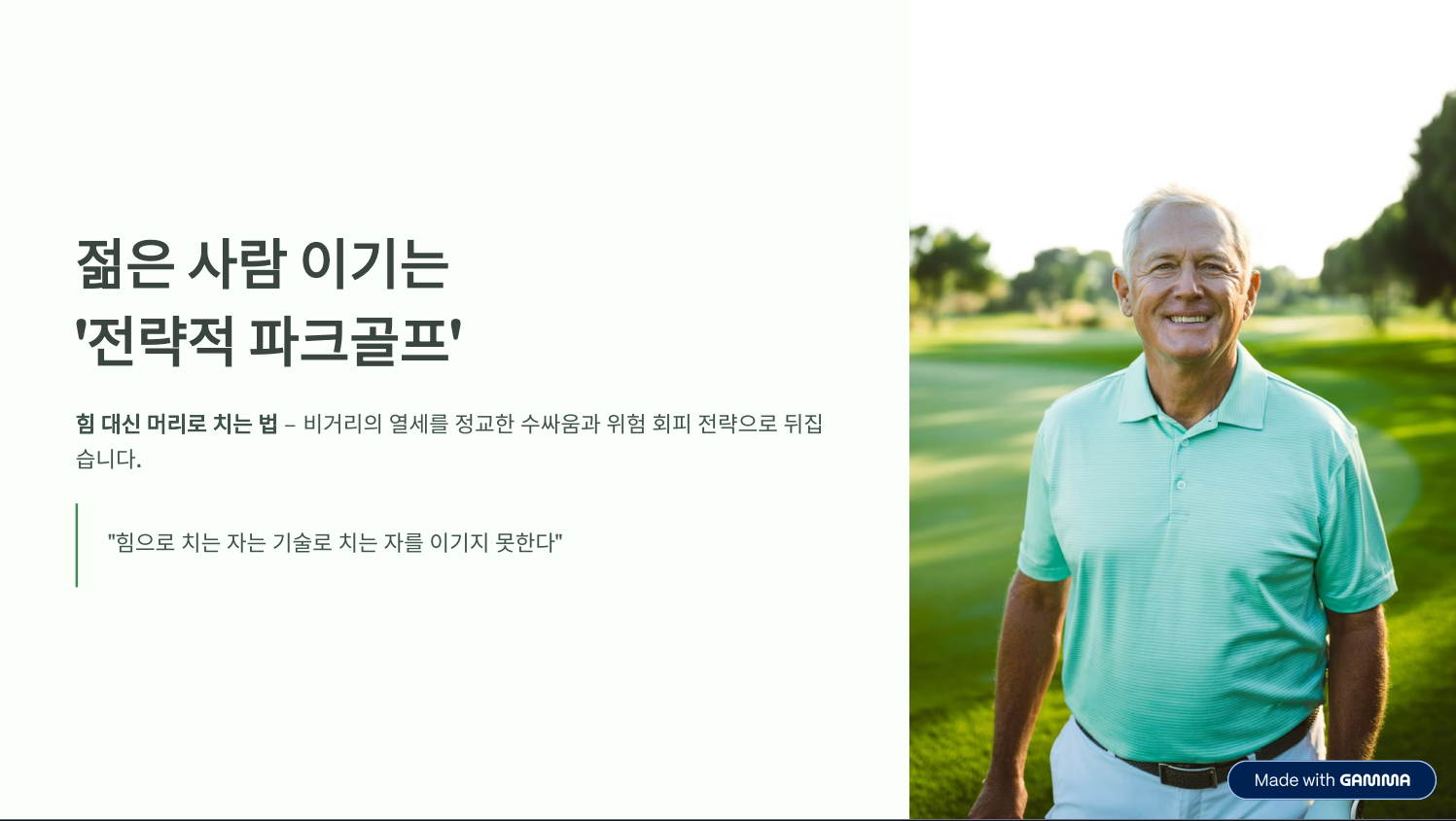 젊은 사람 이기는 ‘전략적 파크골프’: 힘 대신 머리로 치는 법