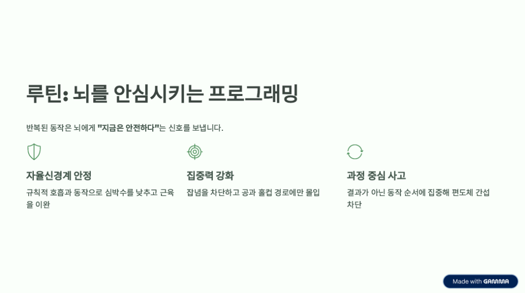 죽어도 안 들어가는 '1미터 퍼팅', 뇌과학으로 해결하기 -2