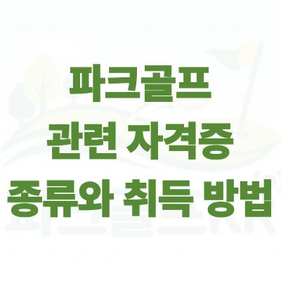 파크골프 관련 자격증 종류와 취득 방법 완벽 가이드